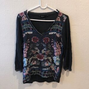 Desigual floral long sleeve blouse